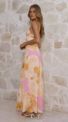 Scarlet Maxi Dress - Pink/Yellow Floral